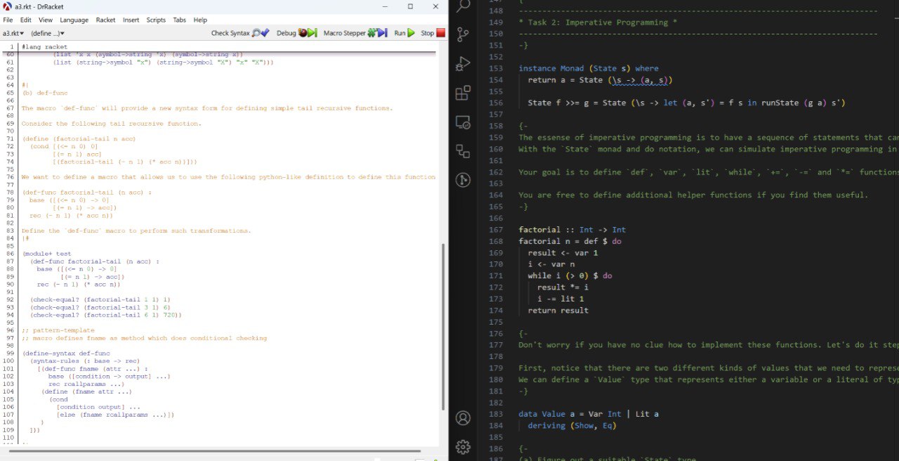 CSC324 Assignment Snippet